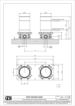 Смеситель для ванны Gessi Venti20 65128.710 Brass PVD