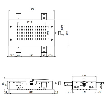 Верхний душ Fima Carlo Frattini Soffioni 35х20, потолочный, золото F2805OR