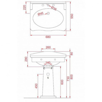 Пьедестал Artceram HERMITAGE белый HEC002 01 00