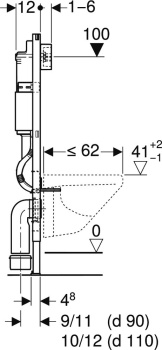 Инсталляция для подвесного унитаза Geberit Duofix 458.118.21.2