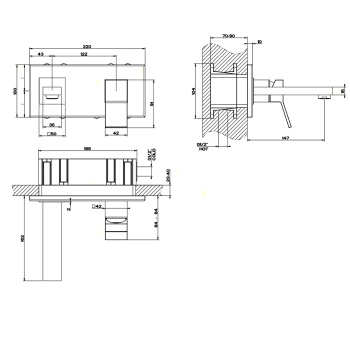 Смеситель для раковины Gessi Rettangolo K 53089.031 хром