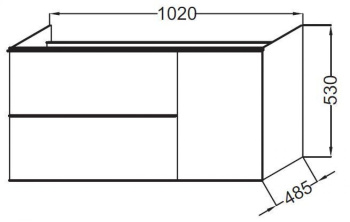 Тумба под раковину 100 см Jacob Delafon Odeon Up EB891-E19