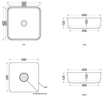 Раковина накладная Cielo Shui Comfort SHCOLAQ40 MU 40 см зеленый