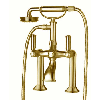 Bossini Liberty Смеситель на борт ванной на 2 отв. с переключателем, лейка Liberty, шланг из латуни