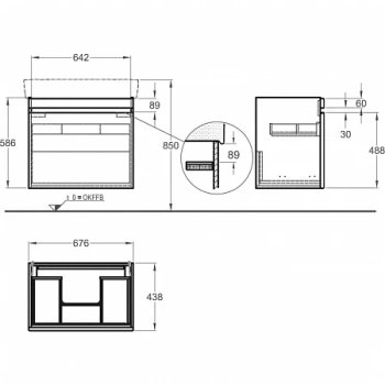 Тумба под раковину 70 см Geberit Renova Nr.1 869753000