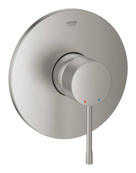 Смеситель однорычажный для душа GROHE Essence, круглая розетка, суперсталь 24057DC1