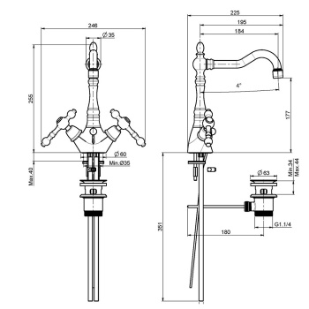Смеситель для раковины Fima Carlo Frattini Epoque F5061CR хром