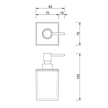 Дозатор для мыла Decor Walther Sky SSP настольный, акрил, золото 980220
