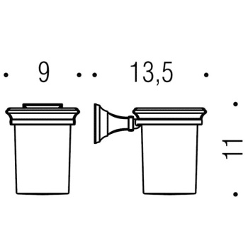 Стакан подвесной Colombo Portofino хром/матовое стекло B3202.CR-VAN