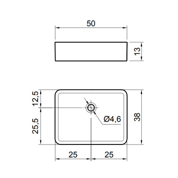 Раковина Antonio Lupi Servoretto 50х38, без отв., белый А0002423829
