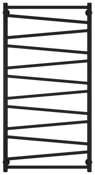 Полотенцесушитель водяной Сунержа Сирокко 1200х600 31-0253-1260 матовый черный