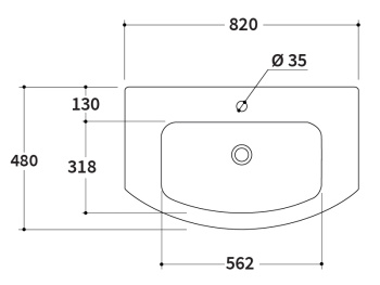 Раковина на тумбу Berloni Bagno WAY ROUND LAVMOOINCXR002 101