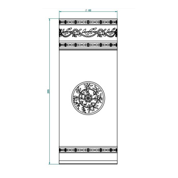 Ваза керамическая THG Marquise Noir Decor Or A7F-A02-4609 белый