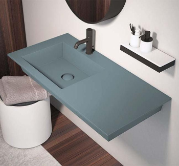 Раковина подвесная Cielo Era ERLA100SX PL 100 см левая голубой