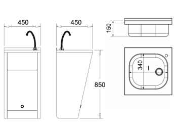 Умывальник антивандальный Nofer 13044