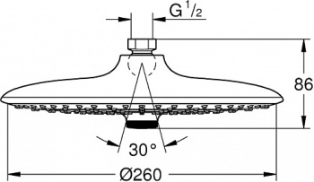 Верхний душ Grohe Euphoria 26457000 хром