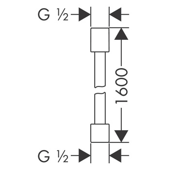 Axor Starck Шланг для ручного душа, 1,60 м, ½’, цвет: хром 28286000