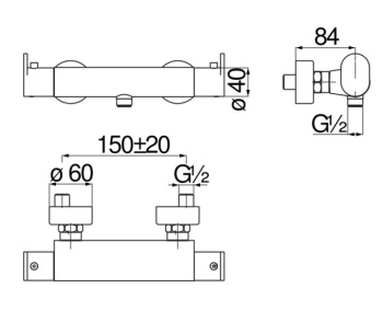 Смеситель для душа Nobili Up UP94030BM черный