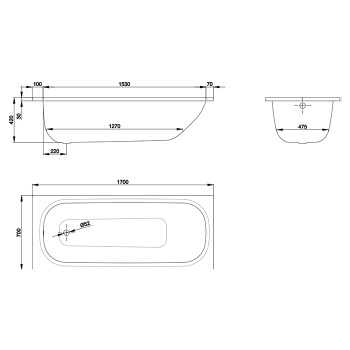 Стальная ванна Bette Form 170x70 2945-000
