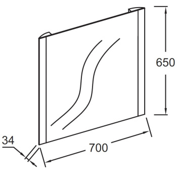 Зеркало с подсветкой 70 см Jacob Delafon Replique EB1471-NF