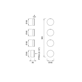 Смеситель для душа CЕА Design Giotto Plus GIO 59 S с термостатом сталь