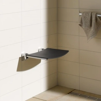 Складное сиденье Keuco Plan 14980010037 откидывается наверх, хром\темно-серый