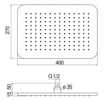Верхний душ Nobili AD139/133CR