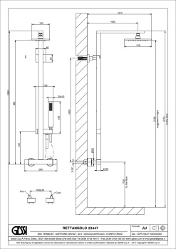 Душевой гарнитур Gessi Rettangolo 23447.149 Finox Brushed Nickel