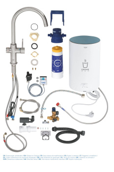 Смеситель для кухни GROHE Red Duo, бойлер M-size, суперсталь, 30083DC1