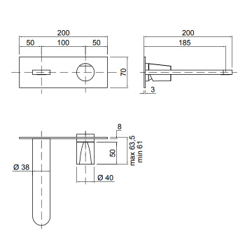 Смеситель для раковины Antonio Lupi Indigo ND201INGR Grafite черный