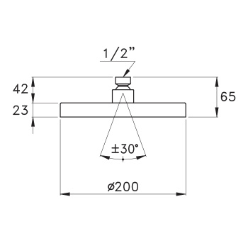 Верхний душ Stella Wellness 316a-200 черный матовый PVD UN 03005 PV17