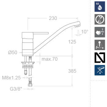 Смеситель для кухни Ramonsoler Drako 3309