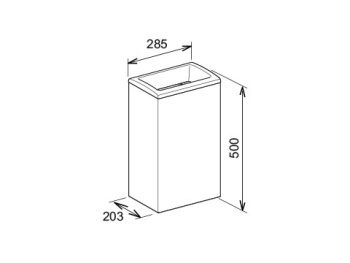Ведро для мусора Keuco Moll 12788010000 25 л, хром\белый