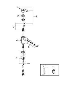 Grohe Смеситель для биде стандартный, цвет: хром