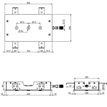 Верхний душ Fima Carlo Frattini Soffioni 35х20, потолочный, чёрный матовый F2815NS