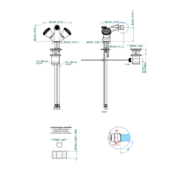 Смеситель для биде THG Hirondelles Gold Stamped A4L-A02-3202 хром