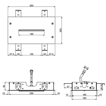Верхний душ Fima Carlo Frattini Soffioni 35х20, потолочный, чёрный матовый F2810NS