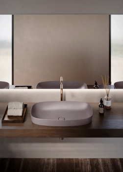 Раковина 75×40 Catalano Alvea встраиваемая Tortora satinato 0624750032