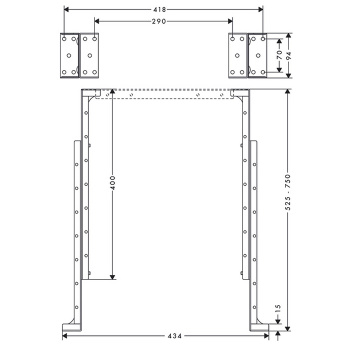 Axor Монтажные скобы для монтажа на плитку, цвет: хром 28011000