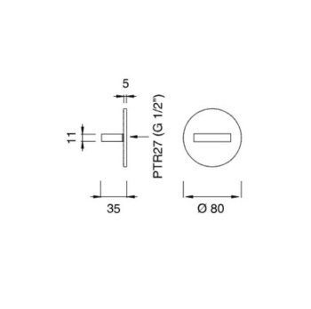 Смеситель для ванны CЕА Design Bar TRM 10 S с термостатом сталь