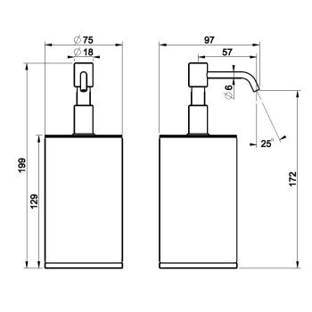 Дозатор для жидкого мыла Gessi Venti20 65438.720 Nickel PVD
