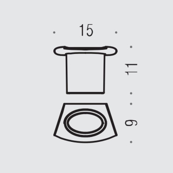 Стакан подвесной Colombo Land хром/матовое стекло B2802.CR-VAN