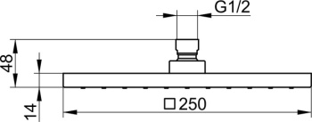 Верхний душ Keuco Edition 300 53086050100 никель шлифованный