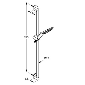 Душевой гарнитур Kludi Fizz 677408700, чёрный