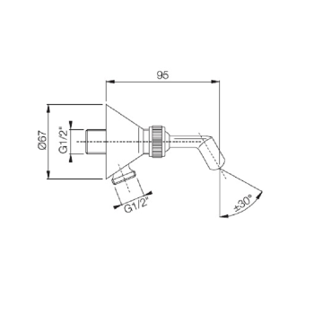 Держатель ручного душа с выпуском Fima Carlo Frattini Wellness бронза F2048BR