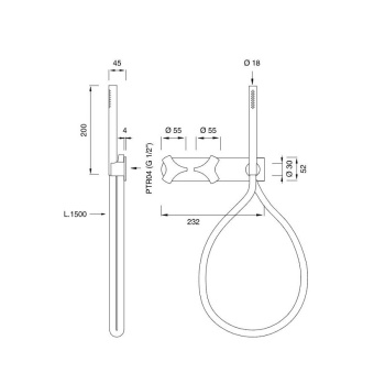 Смеситель для ванны CЕА Design Ziqq ZIQ 43 AB S сталь