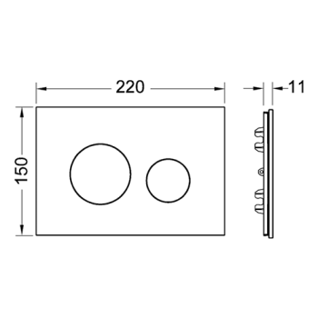 Панель смыва  Tece Teceloop 9240675 черный
