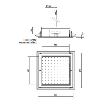 Душевая система Lamattonella Antonio Lupi 25 х 25 х 0,5 см А0002423692