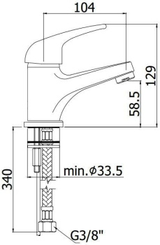 Смеситель для раковины Paffoni Apollo APM071CR хром