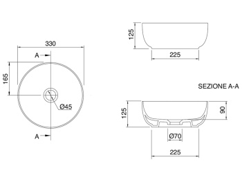 Раковина накладная Scarabeo GLAM 1808